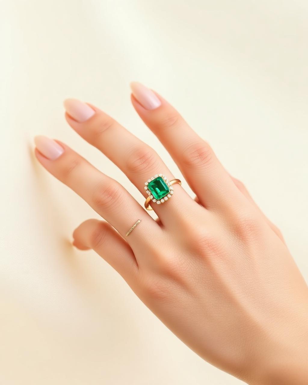 Zumurrud Halo Ring — view 3